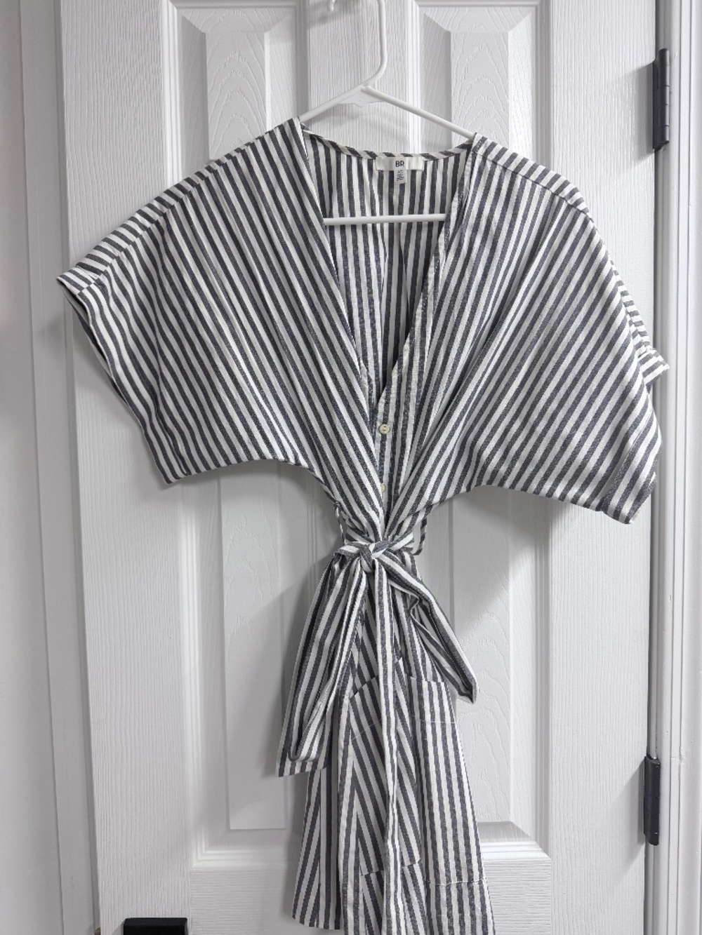 BP Striped tie waist dress